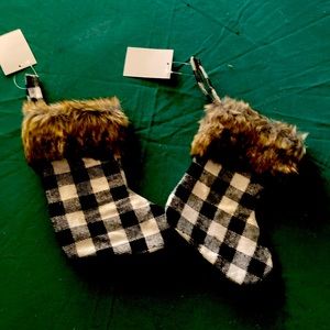 Buffalo plaid mini stockings